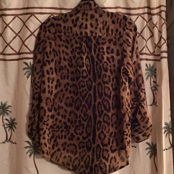 LOLITA leopard print sheer blouse. Size S - Picture 2 of 5